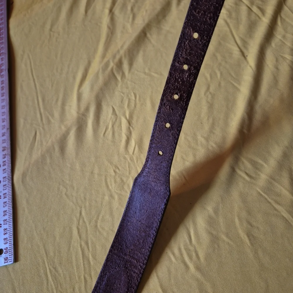 Kids Braided Brown Leather Belt with Silver Buckle
